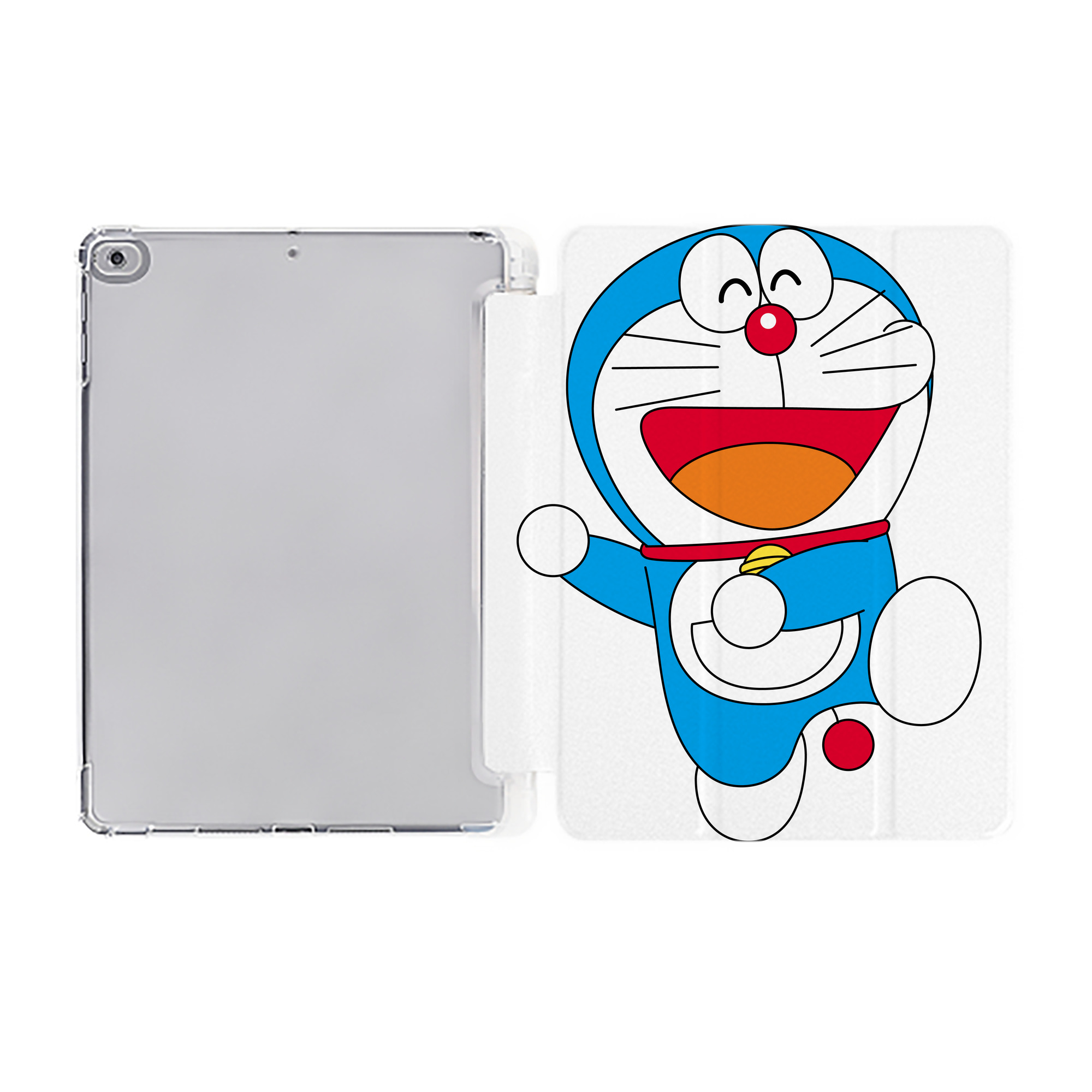 （画像用） ドラえもん Doraemon IPad ケース ペン収納付き 三つ折りスタンド PUレザー×シリコン 対応機種9.5/10.5/10.9インチ